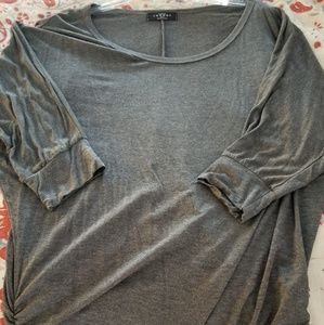 Grey loose neck shirt